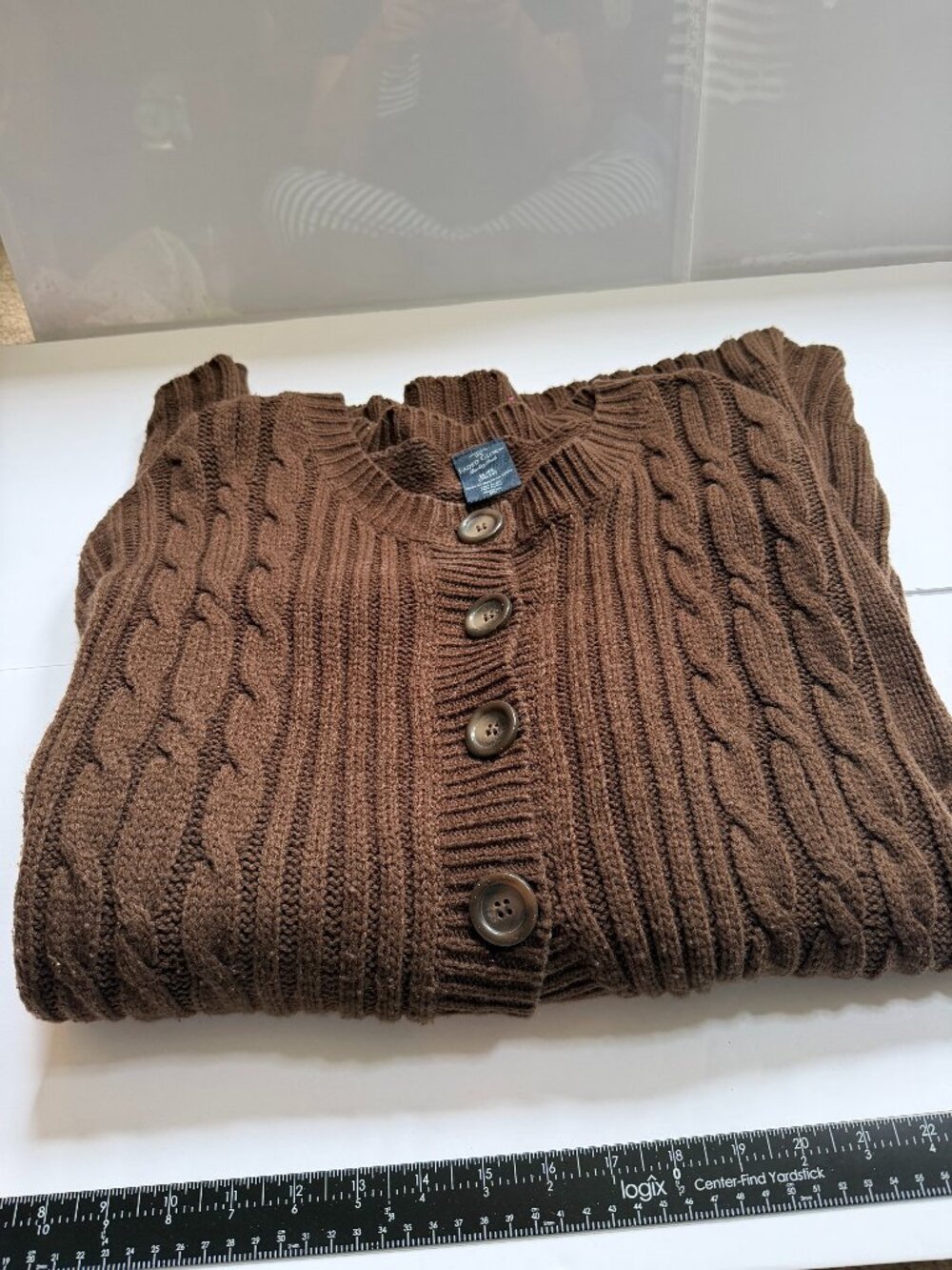 Faded Glory Brown Cardigan W XL